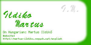 ildiko martus business card